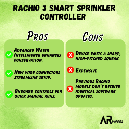 pros and cons of rochio 3 smart sprinkler controller 