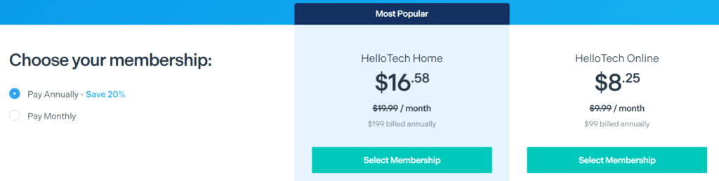 HelloTech Pricing plans