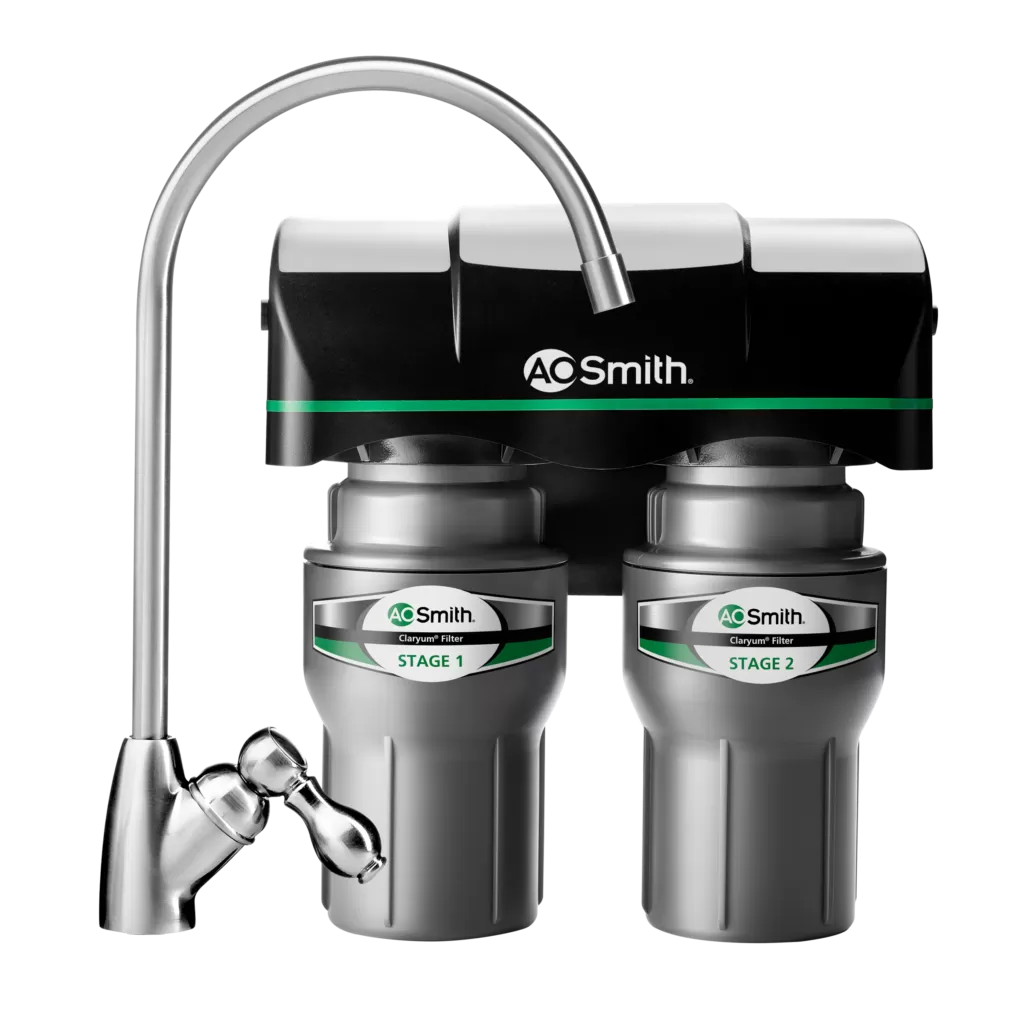 2-Stage Brushed Nickel Water Filtration System A.O. Smith