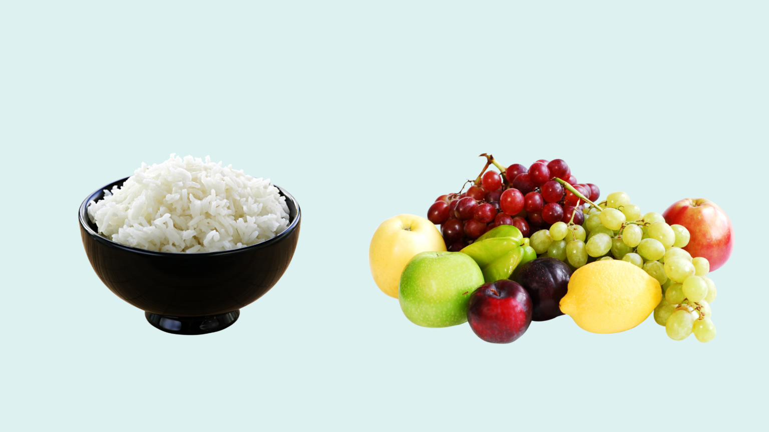 Rice and Fruits